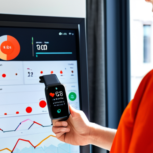 Home 15 A professional-looking person, fully clothed in modest business casual attire, confidently checking their smartwatch which displays real-time health metrics such as heart rate and sleep patterns. They stand in a bright, contemporary home office, with a sleek smartphone showing a personalized health dashboard. The atmosphere is calm and empowers, highlighting proactive daily health management through AI. safe for work, appropriate content, fully clothed, professional, perfect anatomy, correct proportions, natural pose, well-formed hands, proper finger count, natural body proportions, high-quality, professional photography, family-friendly.